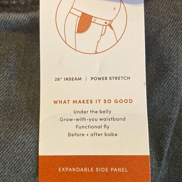 Isabel Maternity Jeans Under Belly Boyfriend Fit Black Wash Size 12 NWT - Picture 7 of 8